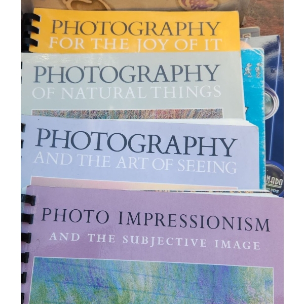 Bin of Books on: Photography and Drawing, Hymns and Bibles, Paperbacks