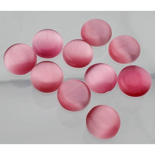 Pink Cat's Eye Quartz Parcel (37.5 ct total, 10 mm)
