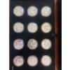 Image 2 : 12 Canadian $50 Fine Silver Wildlife Proof Coins in Display Case, Royal Canadian Mint
