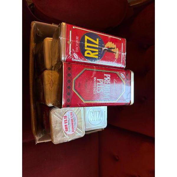 Sealed 1990-1991 Ritz & Premium Plus Tins 