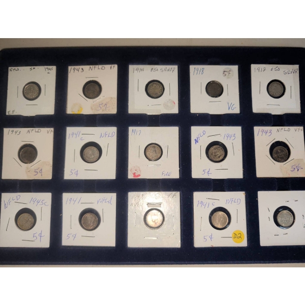 14 Silver Nickels in Protective Cardboard Holders