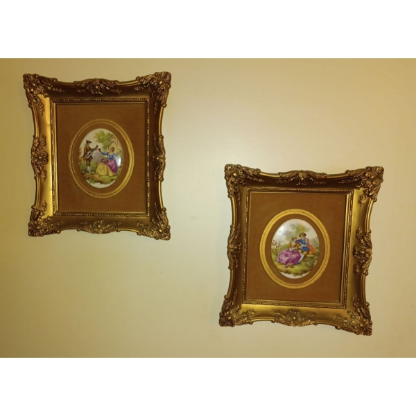 Lovely Victorian Framed Art (2) - 11x11 Each 