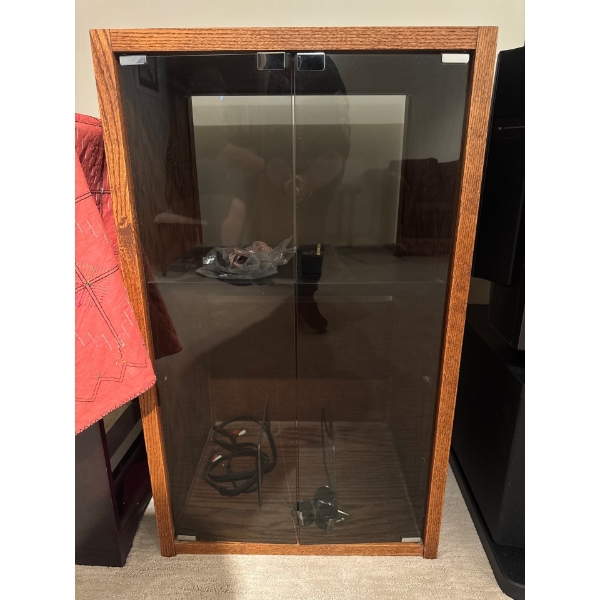 Vintage Oak Stereo Stand 23W  x 19D x 40H