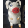 Image 2 : Ceramic Pig 5.5 W, 6.5 D, 9 T, "Tea Rose" Plate 10.5 X 9, Hummingbird Glass Bell 5.5 T and More!