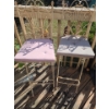 Image 3 : Metal Garden Set: Table 28" Top, 43 T, Four Chairs 19 W, 19 D, 46 T, Corner Shelf 20 W, 14 D, 55 T 