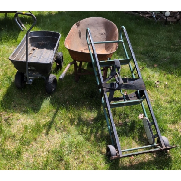 Gorilla Carts Dumper Wagon, Flat Proof Metal Wagon, Appliance Dolly 