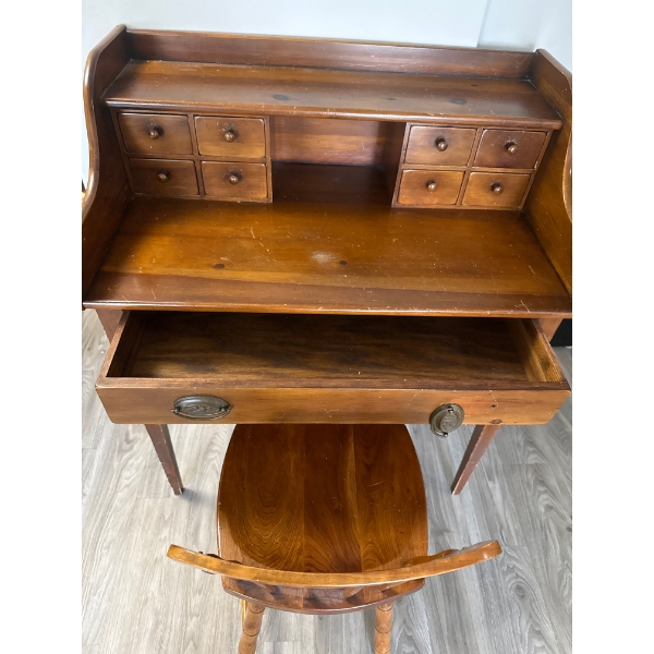 Wooden School Desk (33.5" X 19" X 40")