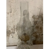 Image 4 : Antique Glass Oil Lamp with Brass Burner and Chimney