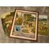 Image 1 : Assortment Of Unframed Art Pieces w/ Frame & more 13T
