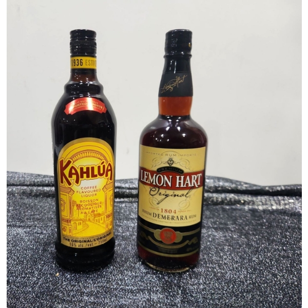 750 ML Sealed Lemon Heart Demerara Rum and Kahlua Coffee Liquor