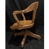 Image 2 : Vintage Rolling Wooden Chair, Missing One Wheel - 21W, 20D, 31T