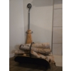 Image 1 : Adorable Fire Log Holder w/ Birch Logs & Lovely Straw Broom 