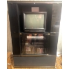 Image 1 : Rear Projection Television w/ 2 DVD Players CDs & VHS Galore & Entertainment Unit 36x25x59
