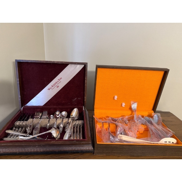 W.M. Rogers & Son Original Silverplate in Case w/ Rogers Stainless 