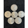 Image 2 : 6 Canadian silver 50 Cent pieces  80% pure silver 69.96g various years