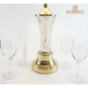 Image 2 : Vintage Cut Crystal Set Includes A Table Lamp And Various Wine Glasses