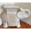 Image 2 : Ceramic Elephant Plant Stand - Luckey Trunk Up 22x17