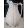 Image 3 : Baker & Co. Pearl White Pitcher with Wooden Washstand