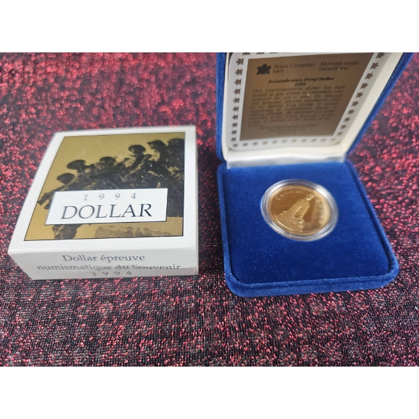 1994 Canadian Remembrance Proof Dollar