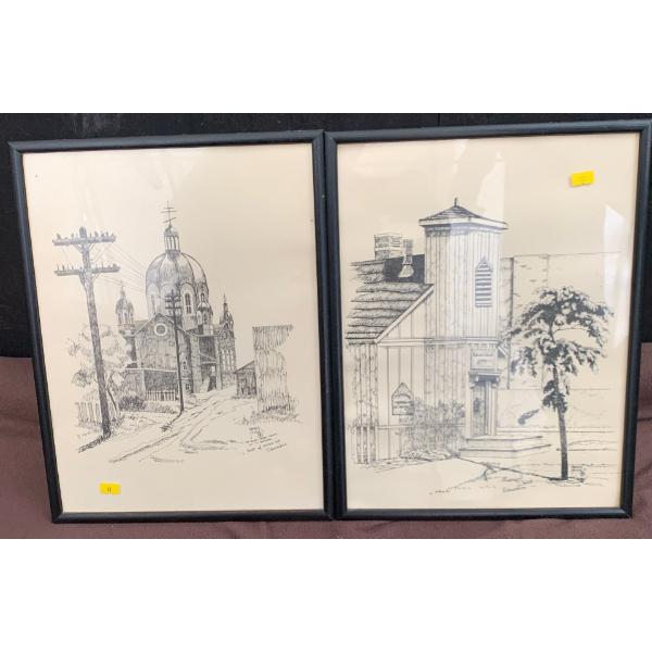 Set of 2 Framed Prints by Stephen Pisak