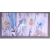 Image 2 : Abstract Floral Canvas Wall Art With Yellow and Blue Accents