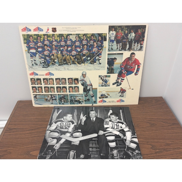 1978 Showdown Autographed Hockey Poster and Vintage Locker Room Photo
