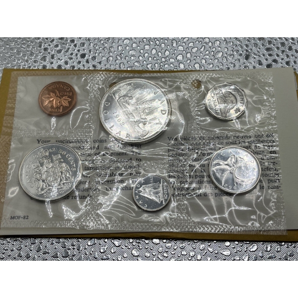 1962 Canadian Uncirculated Coin Set 43g 80% Silver