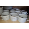 Image 6 : - Gallery by Inhesion Dinnerware, Decorative Covered Bowl w/ Painted Gold Design