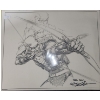 Image 8 : Dark Knight Canvas Print 28 X 22, Metal Batman Sign 12.5 X 16, Framed Drawings 11 X 17 and 14 X 11 