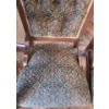 Image 3 : Pari of Eastlake Art Deco Upholstered Wood Chairs on Castors 18 w 17 d 38 1/2 h