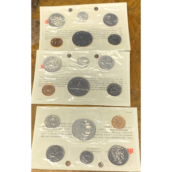 Three 1983 RCM Collectable Uncirculated Coin Sets' (Duplicate)