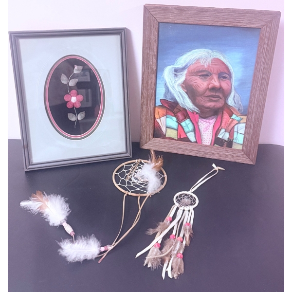 Framed Artwork and Dreamcatchers