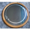 Image 4 : Round Mirror 40"diameter & Small Cherry Wood Side Table