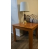 Image 1 : Wooden Side Table (24W, 22D, 20T) w/ Lamp (24T) 