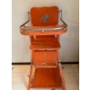 Image 1 : Antique Orange High Chair with Original Graphics