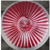 Image 3 : Stunning Vintage Royal Ruby Red Ribbed Glass Plate & Ruby Red Anchor Hocking Vase