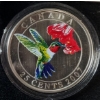 Image 1 : 2007 25¢ Birds of Canada: Ruby-Throated Hummingbird - Coloured Coin