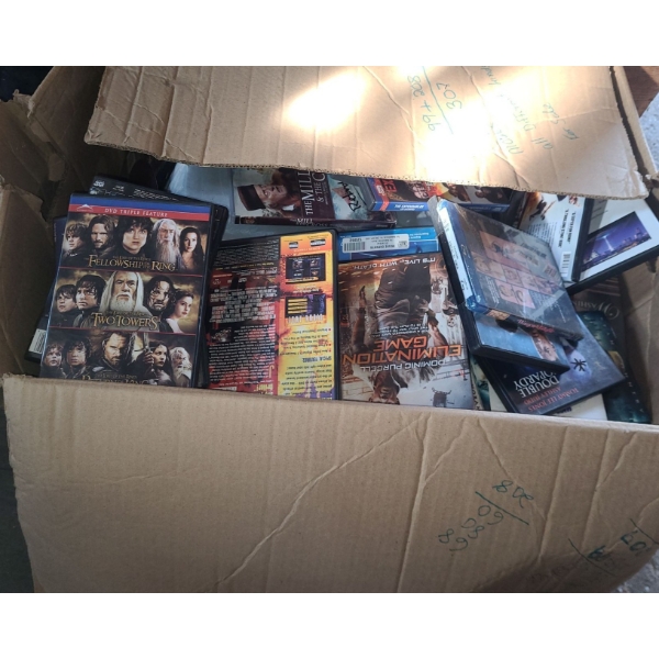 - Box of Assorted DVD's: Lord of the Rings, Expendables and More!