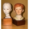 Image 1 : Cybis Figures: Female 3.5 W, 3.5 D, 9.5 T and Freckled Boy 4 W, 4.5 D, 9.5 T