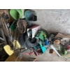 Image 1 : Large Collection of garden Tools With Vintage Chair & fertilizer Spreaders. 