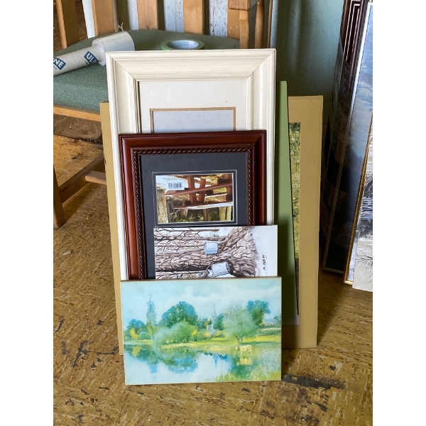 13 piece Set of Fames and Framed art