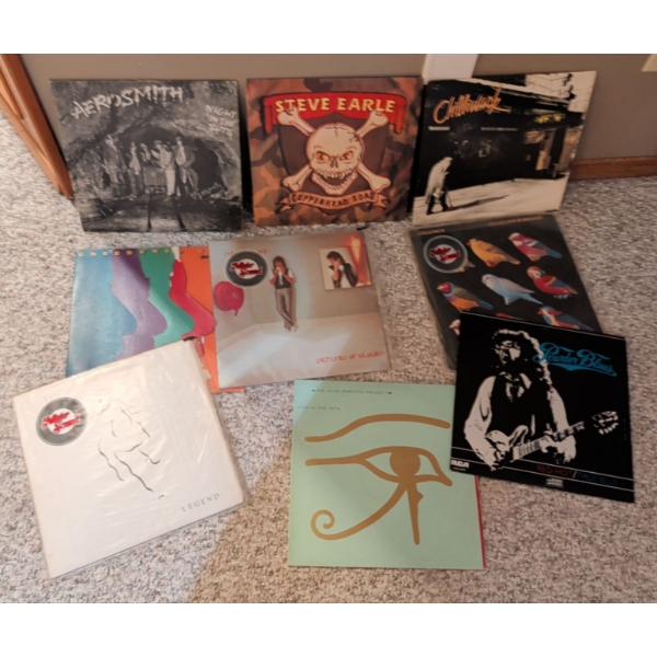 Vintage Vinyl Records - Aerosmith Chilliwack Steve Earl Poco Red Hot/True Blue Allan Parsons