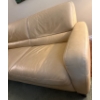 Image 4 : Italsofa Gorgeous Cream 2 Seater Leather Couch - 74W, 35D, 33T 