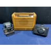 Image 1 : Philco Wooden Radio with 2 Vintage Polaroid Camera's 