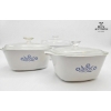 Image 2 :  Corning Ware Blue Cornflower &  Corning Ware Casserole "L'Echalote La Marjolaine" Dishes .