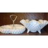 Image 2 : Fenton Sectioned Serving Dish 7 W and Fenton Footed Bowl 8 W, 4 T