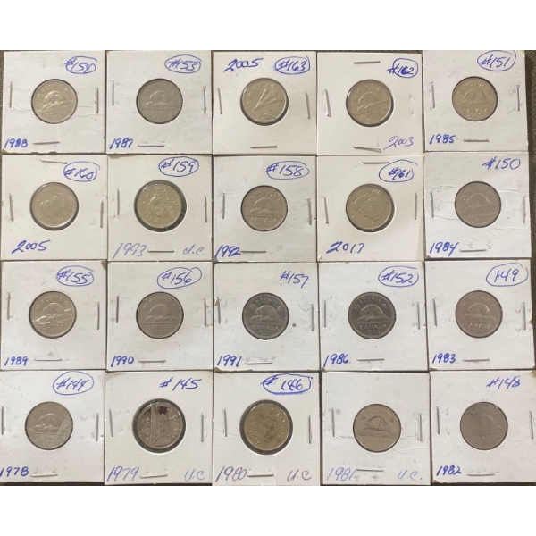 Collection of Canadian Nickels