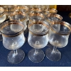 Image 5 : Lovely Barware Glass Set W/ Gold Tone Trim  All Sizes!