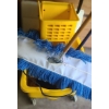 Image 3 : Tarps, Burlap, Cleaning Bucket, Floor Sweeper, Fireplace Tools, Brooms- Scroll Photos