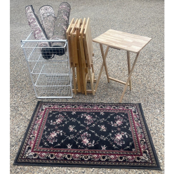 Wooden Television Trays Entryway Rug & Ikea Storage System 